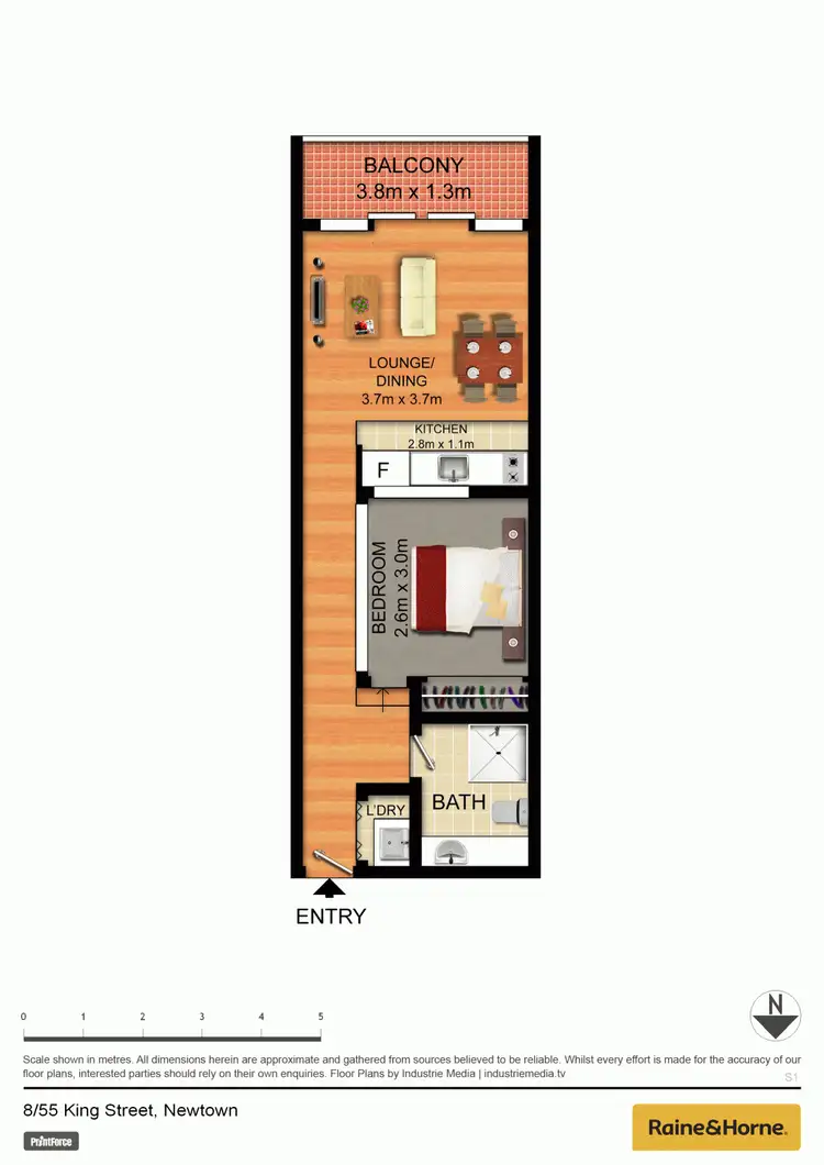 Floorplan of Homely apartment listing, 8/53-57 King Street, Newtown NSW 2042