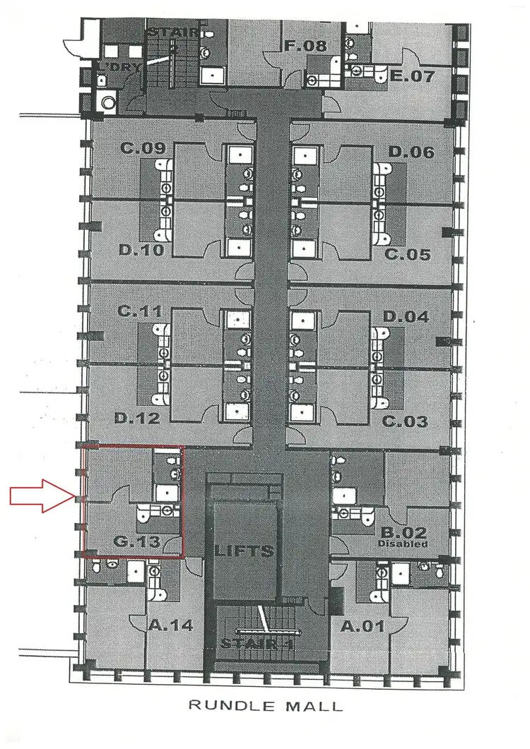 Floorplan of Homely apartment listing, 704/160 Rundle Mall, Adelaide SA 5000
