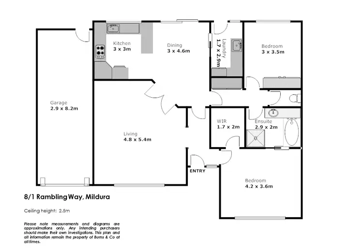 Floorplan of Homely townhouse listing, 8/1 Rambling Way, Mildura VIC 3500