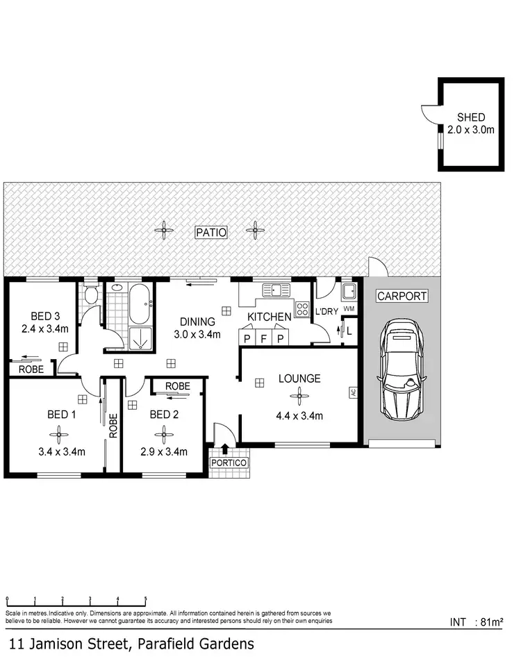 Floorplan of Homely house listing, 11 Jamison Street, Parafield Gardens SA 5107