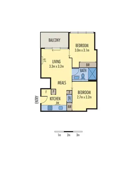 Floorplan of Homely apartment listing, 1018/220 Spencer Street, Melbourne VIC 3000