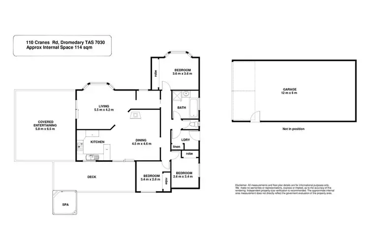 Floorplan of Homely house listing, 110 Cranes Road, Dromedary TAS 7030