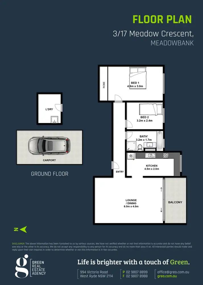 Floorplan of Homely unit listing, 3/17 Meadow Crescent, Meadowbank NSW 2114