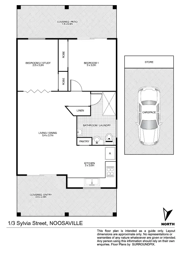 Floorplan of Homely unit listing, 1/3 Sylvia Street, Noosaville QLD 4566