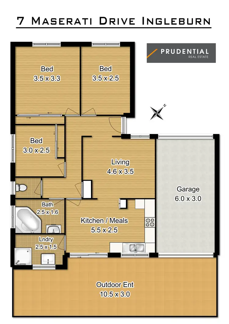 Floorplan of Homely house listing, 7 Maserati Drive, Ingleburn NSW 2565