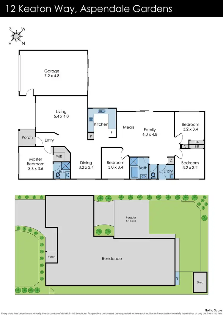 Floorplan of Homely house listing, 12 Keaton Way, Aspendale Gardens VIC 3195