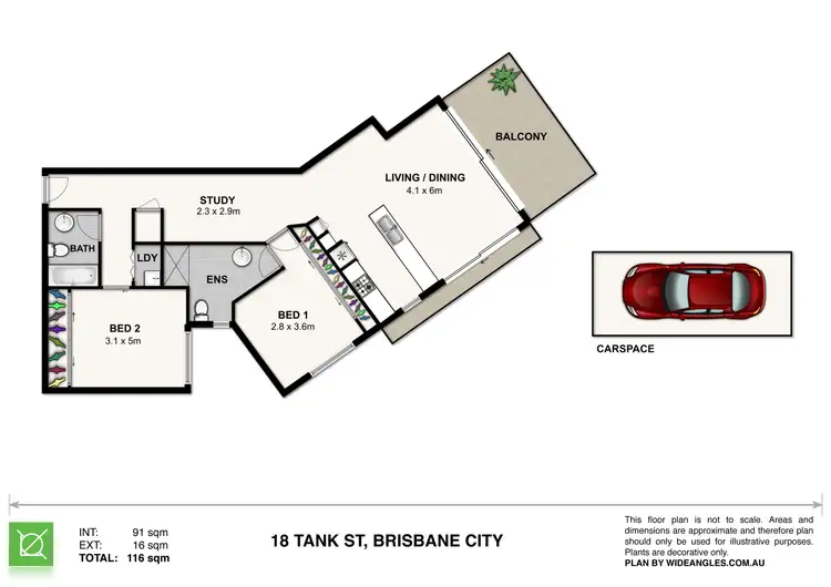 Floorplan of Homely unit listing, 96/18 Tank Street, Brisbane City QLD 4000