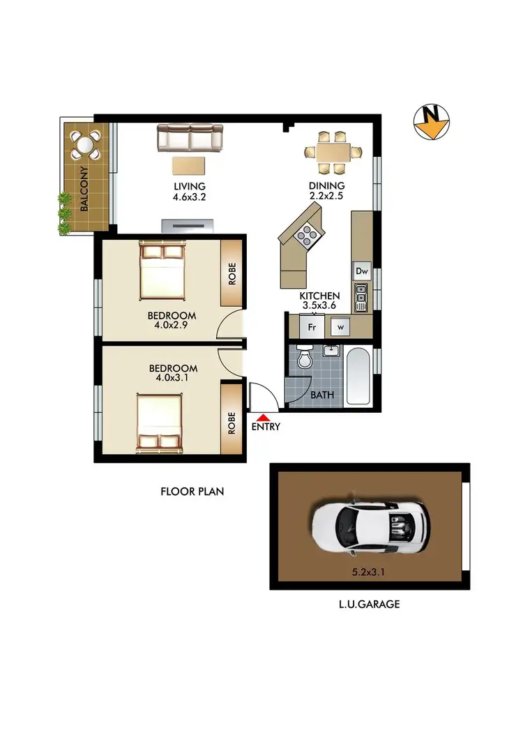 Floorplan of Homely apartment listing, 8/373 Bronte Road, Bronte NSW 2024