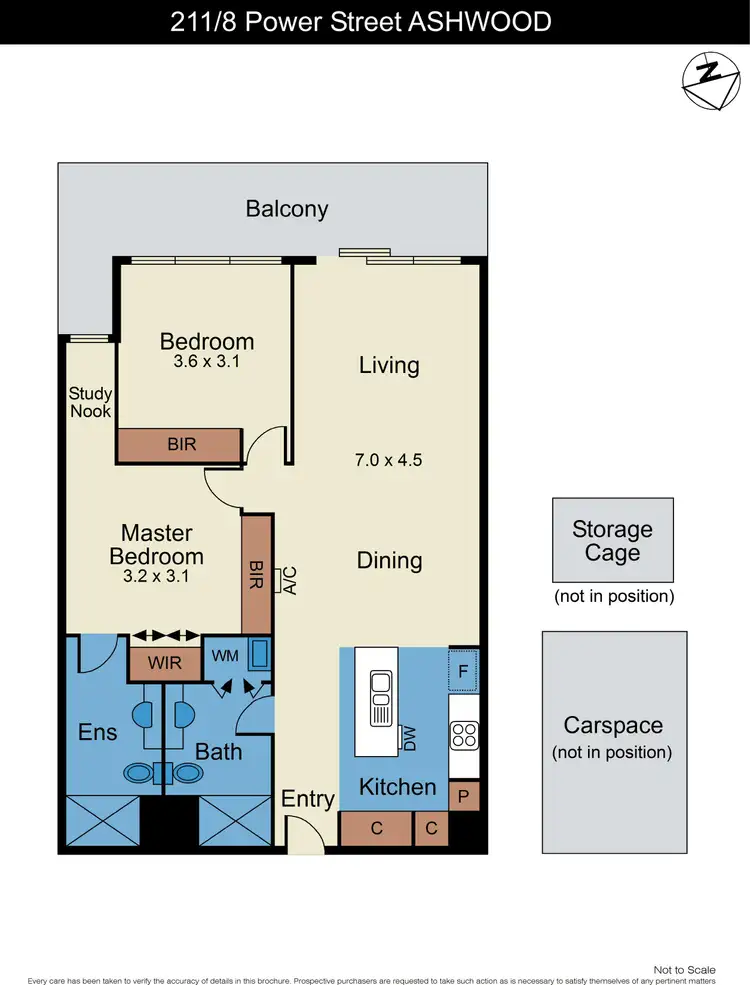 Floorplan of Homely apartment listing, 211/8 Power Avenue, Ashwood VIC 3147