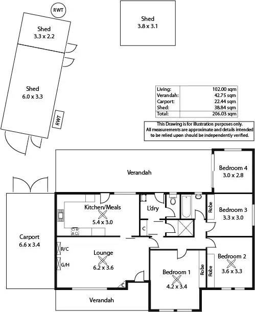 Floorplan of Homely house listing, 347 Gorge Road, Athelstone SA 5076