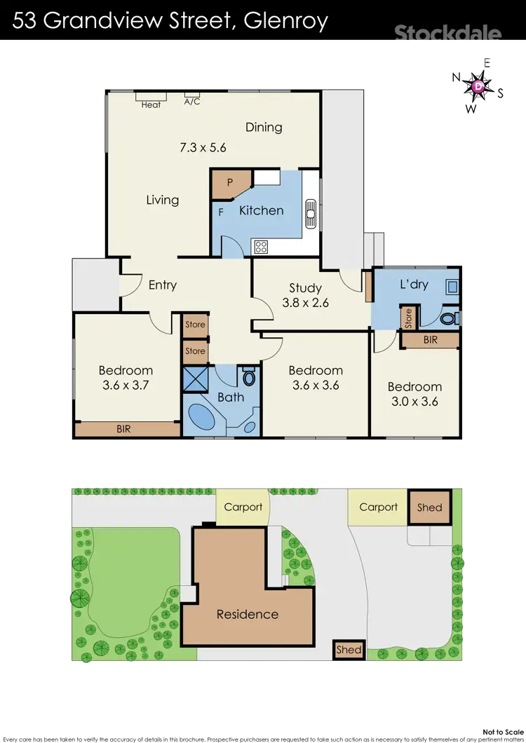 Floorplan of Homely house listing, 53 Grandview Street, Glenroy VIC 3046