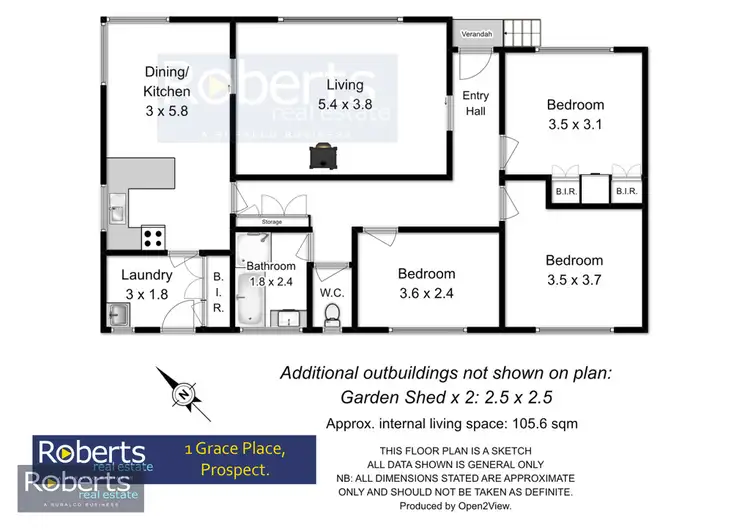 Floorplan of Homely house listing, 1 Grace Place, Prospect TAS 7250