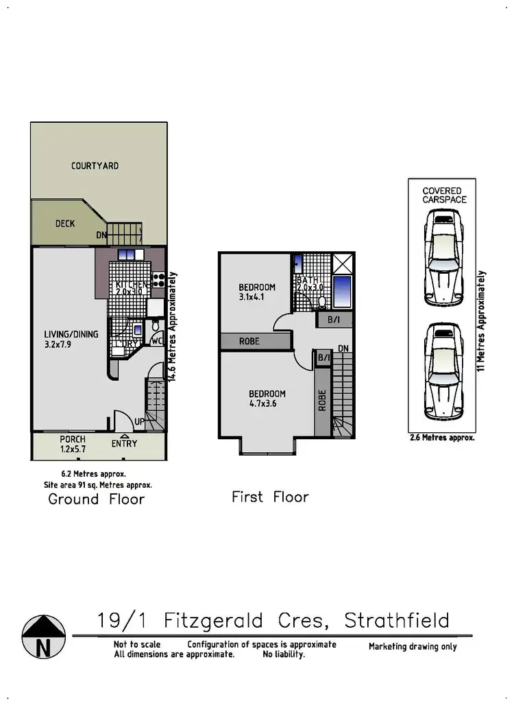 Floorplan of Homely townhouse listing, 19/1 Fitzgerald Crescent, Strathfield NSW 2135