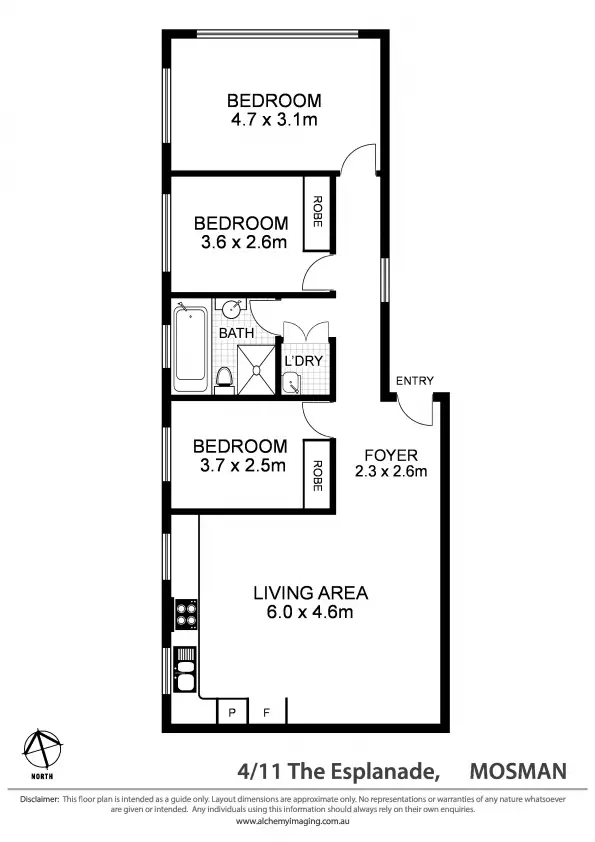 Floorplan of Homely apartment listing, 4/11 The Esplanade, Mosman NSW 2088