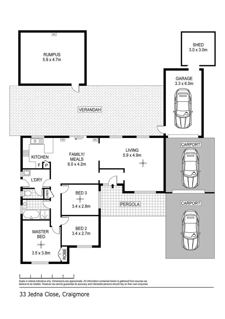 Floorplan of Homely house listing, 33 Jedna Close, Craigmore SA 5114