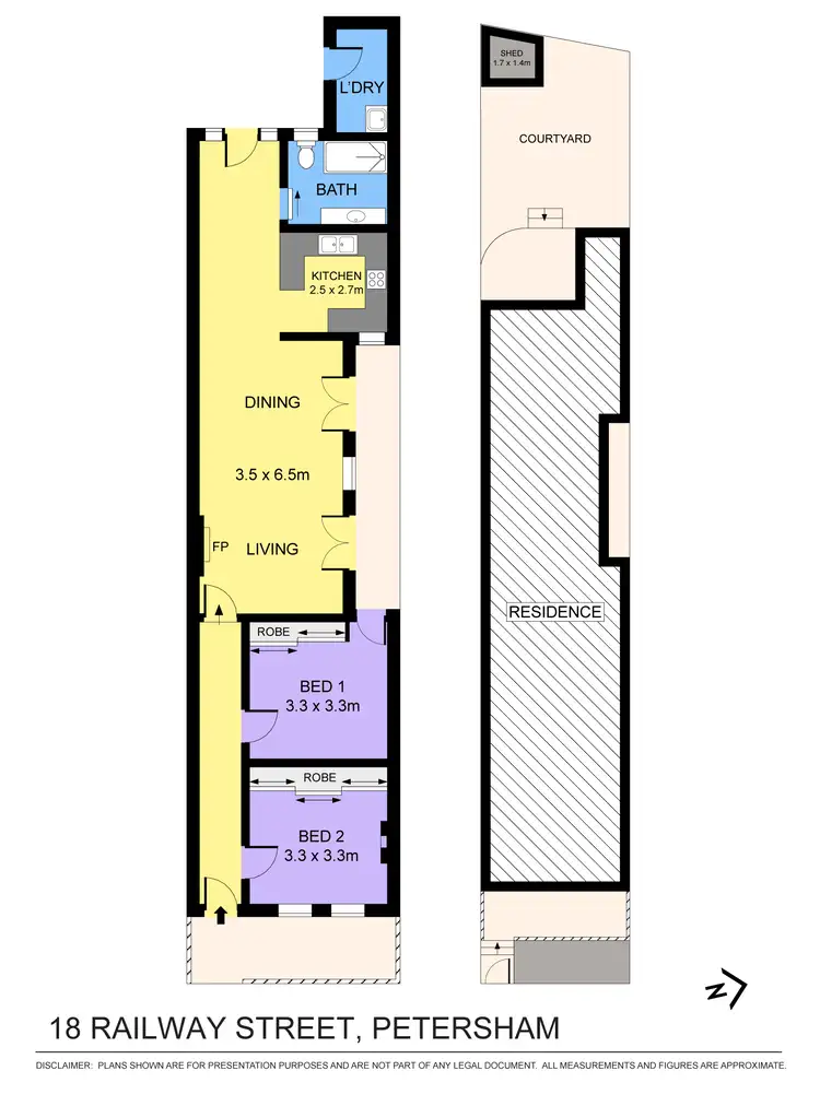 Floorplan of Homely semi-detached listing, 18 Railway Street, Petersham NSW 2049