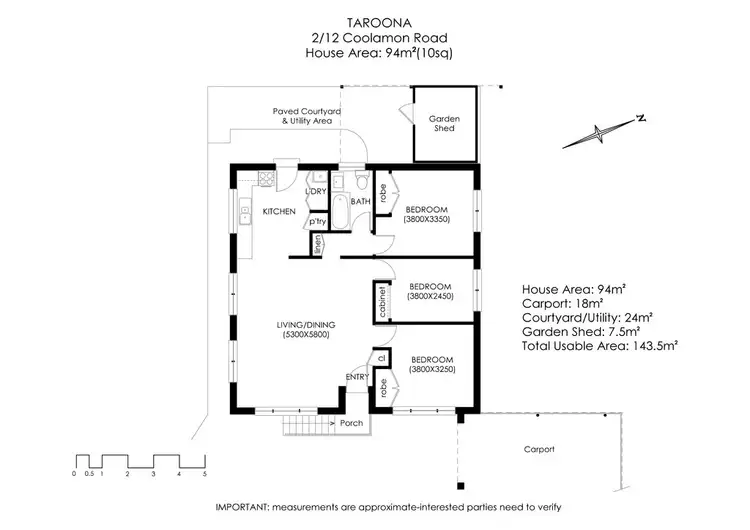 Floorplan of Homely unit listing, 2/12 Coolamon Road, Taroona TAS 7053