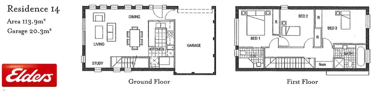 Floorplan of Homely townhouse listing, 14/33 MacQuoid Street, Queanbeyan East NSW 2620