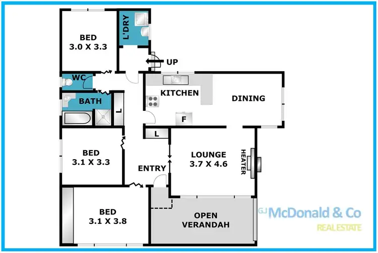 Floorplan of Homely house listing, 1/61 Boundary Road, Newcomb VIC 3219