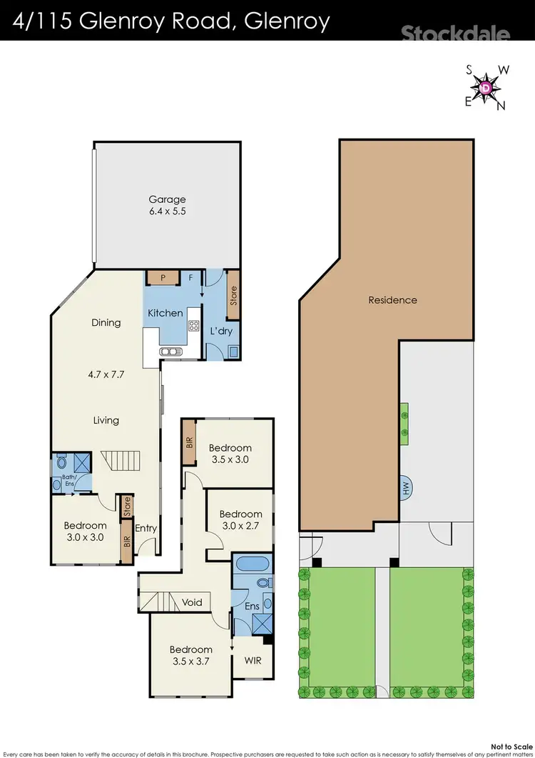 Floorplan of Homely townhouse listing, 4/115 Glenroy Road, Glenroy VIC 3046