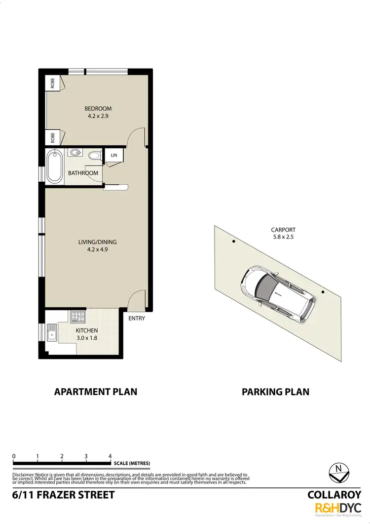Floorplan of Homely unit listing, 6/11 Frazer Street, Collaroy NSW 2097