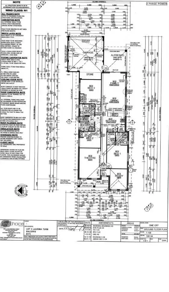Floorplan of Homely house listing, 3 Laurina Turn, Baldivis WA 6171