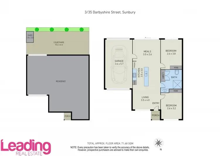 Floorplan of Homely unit listing, Unit 3/35 Darbyshire Street, Sunbury VIC 3429