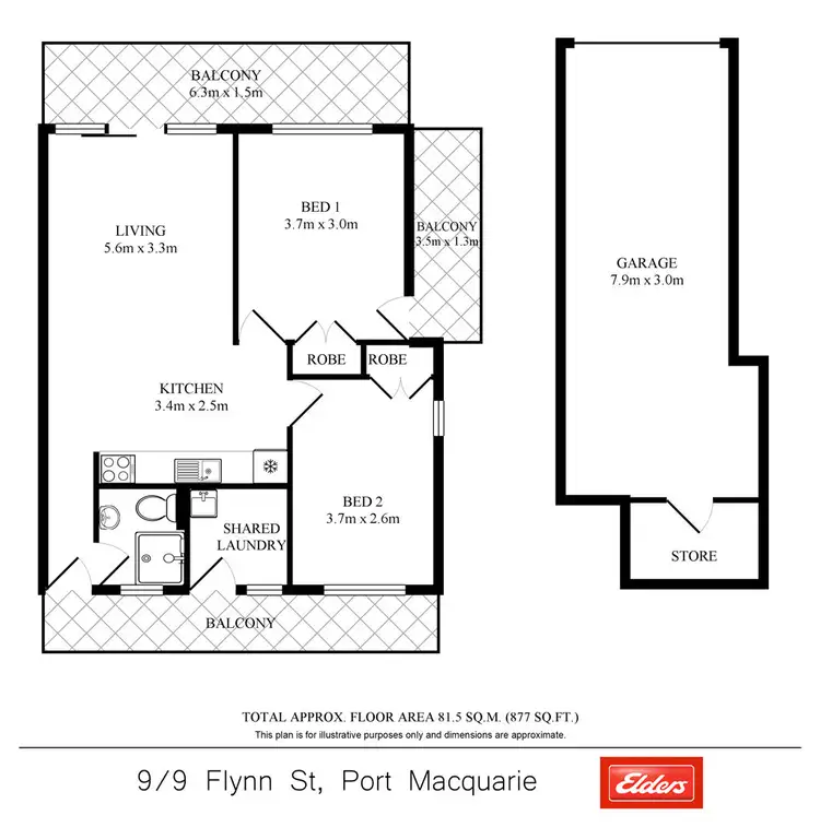 Floorplan of Homely unit listing, 9/9 Flynn Street, Port Macquarie NSW 2444