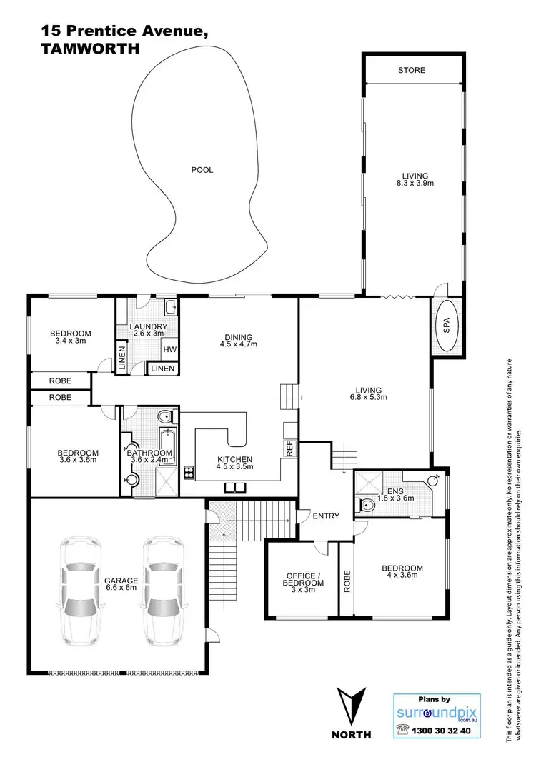 Floorplan of Homely house listing, 15 Prentice Avenue, Tamworth NSW 2340