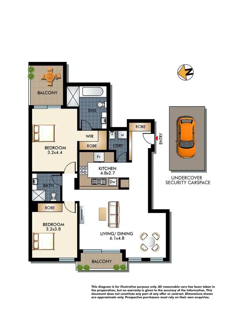 Floorplan of Homely apartment listing, 511/1a Tusculum Street, Potts Point NSW 2011