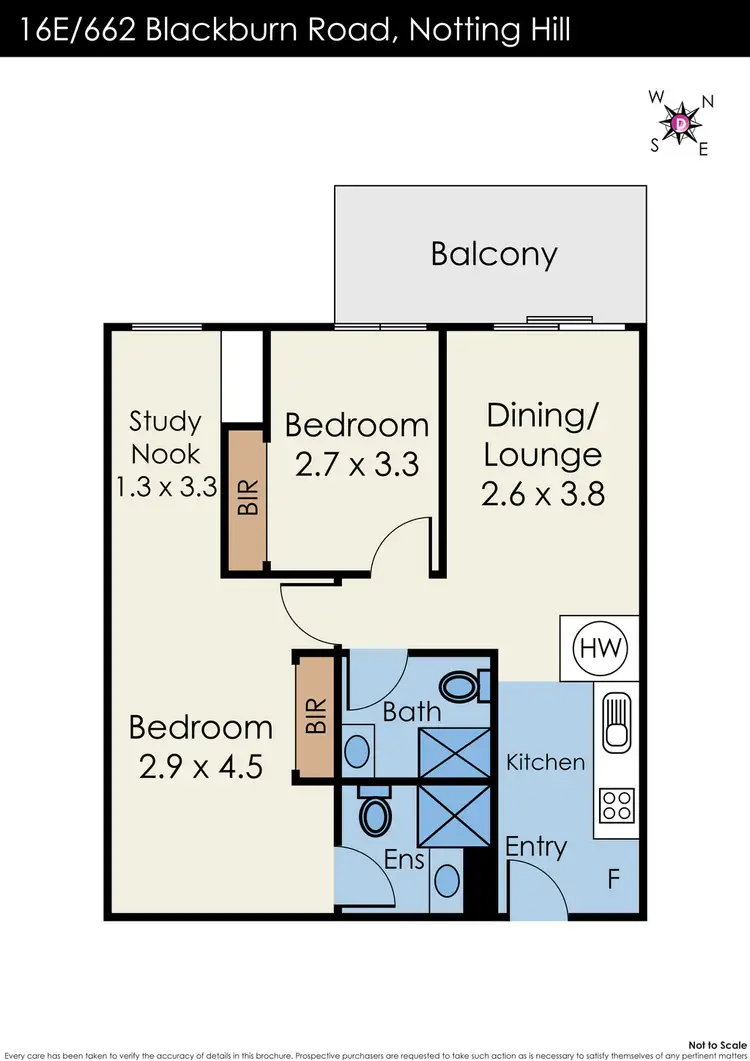 Floorplan of Homely apartment listing, B16E/662 Blackburn Road, Notting Hill VIC 3168