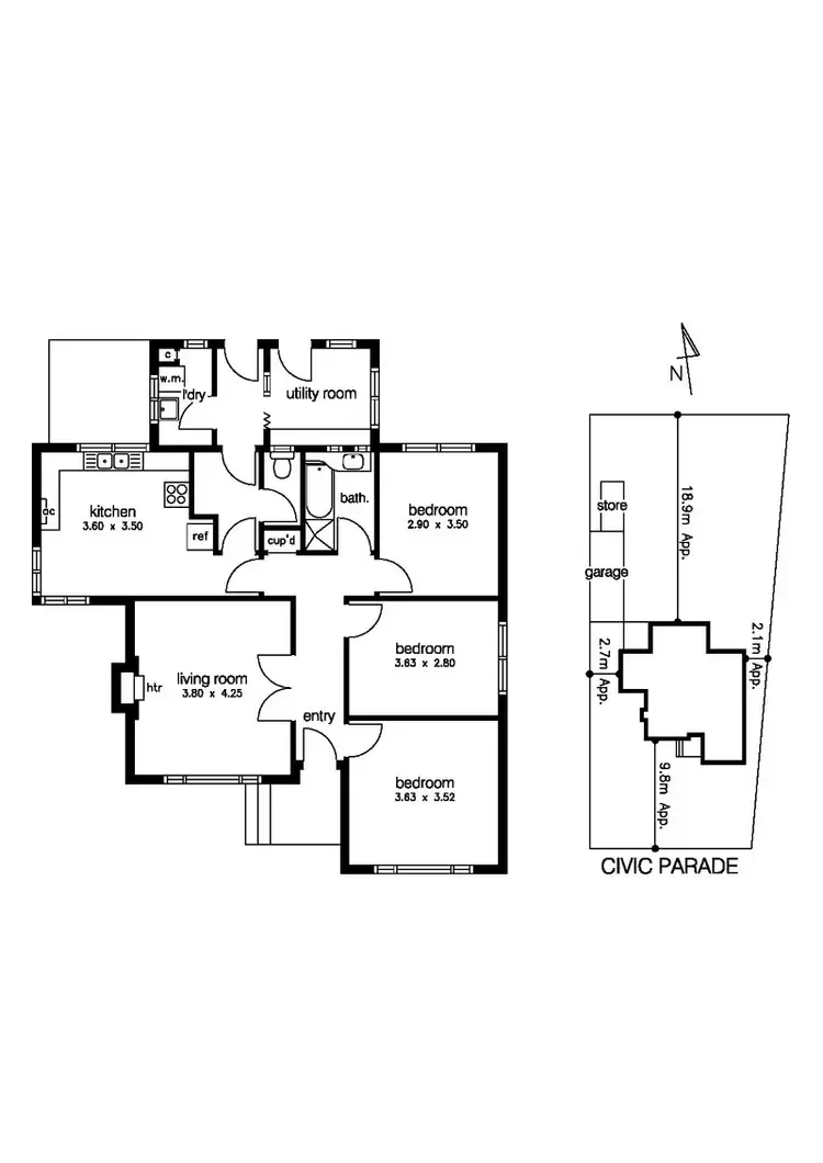 Floorplan of Homely house listing, 247 Civic Parade, Altona VIC 3018