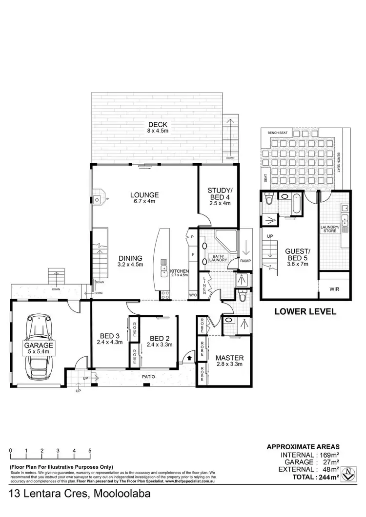 Floorplan of Homely house listing, 13 Lentara Crescent, Mooloolaba QLD 4557