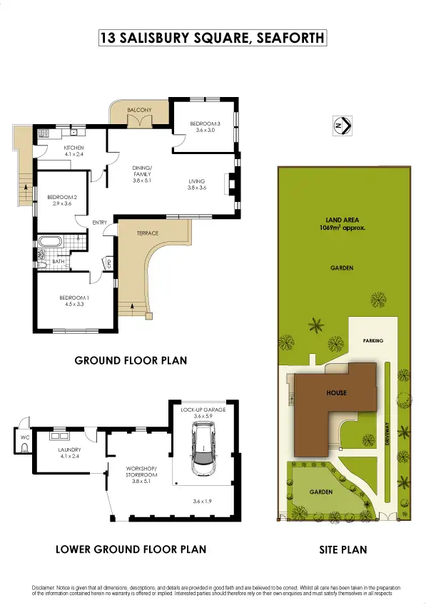 Floorplan of Homely house listing, 13 Salisbury Square, Seaforth NSW 2092