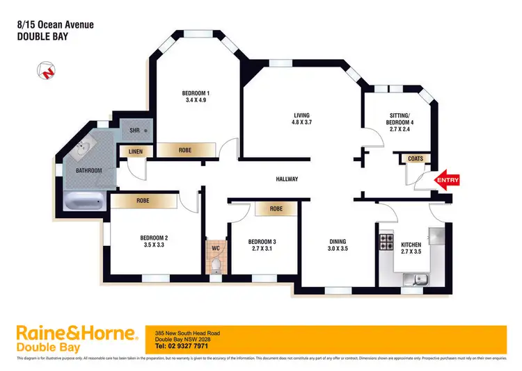 Floorplan of Homely apartment listing, 8/15 Ocean Avenue, Double Bay NSW 2028