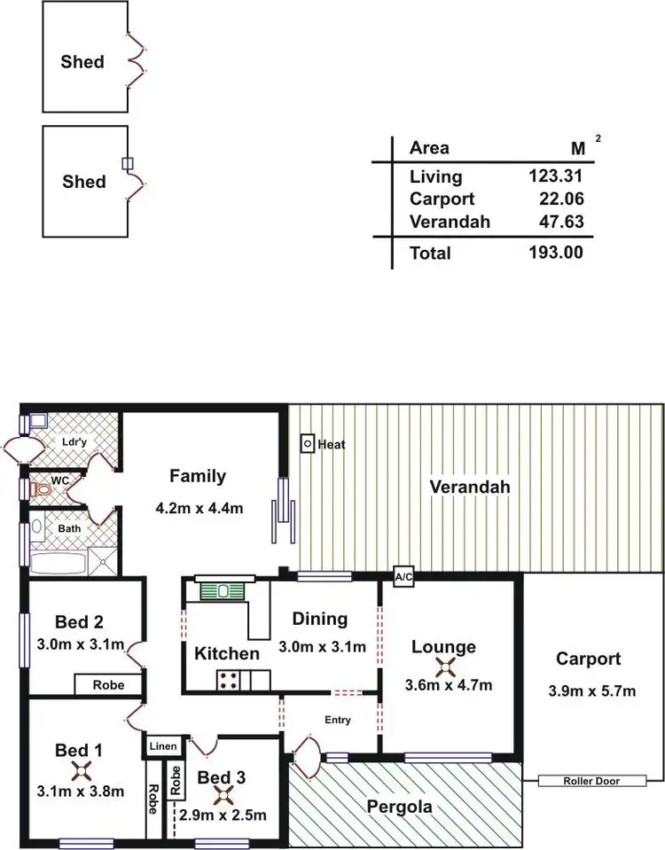 Floorplan of Homely house listing, 24 Commodore Parade, Andrews Farm SA 5114