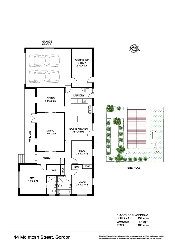 Floorplan of Homely house listing, 44 McIntosh St, Gordon NSW 2072