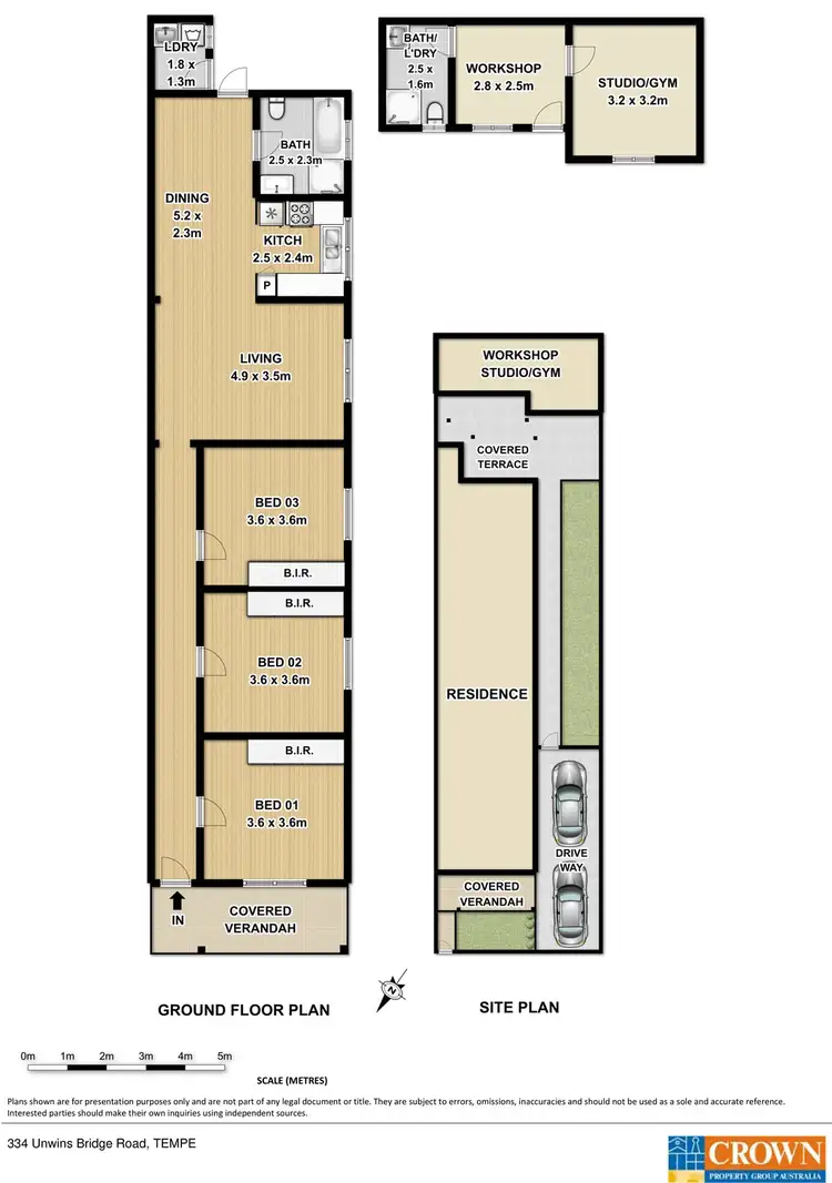 Floorplan of Homely semi-detached listing, 334 Unwins Bridge Road, Tempe NSW 2044