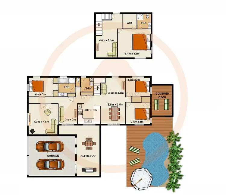Floorplan of Homely house listing, 4 Orlando Cres, Springwood QLD 4127