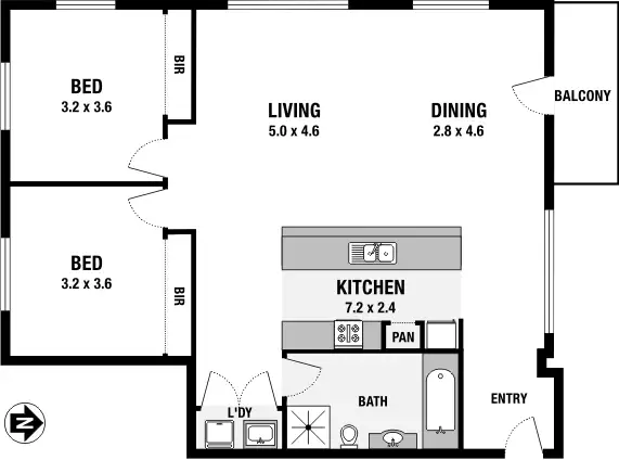 Floorplan of Homely apartment listing, 205 Gatehouse Place, Maribyrnong VIC 3032