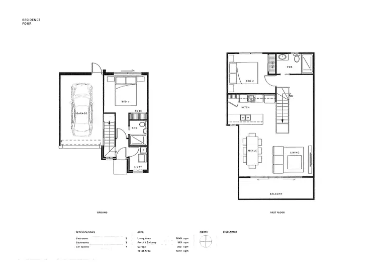 Floorplan of Homely townhouse listing, 4/8 Scotia Street, Moonee Ponds VIC 3039