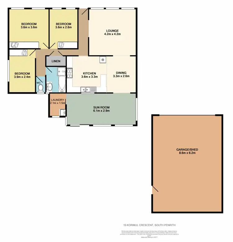 Floorplan of Homely house listing, 15 Korimul Crescent, South Penrith NSW 2750