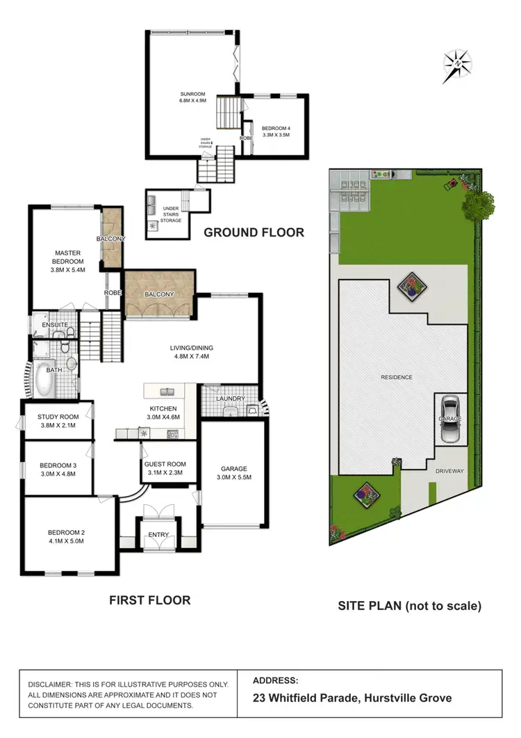 Floorplan of Homely house listing, 23 Whitfield Parade, Hurstville Grove NSW 2220