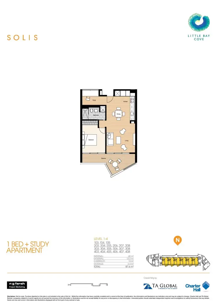 Floorplan of Homely apartment listing, 406/2-6 Solarch Avenue, Little Bay NSW 2036