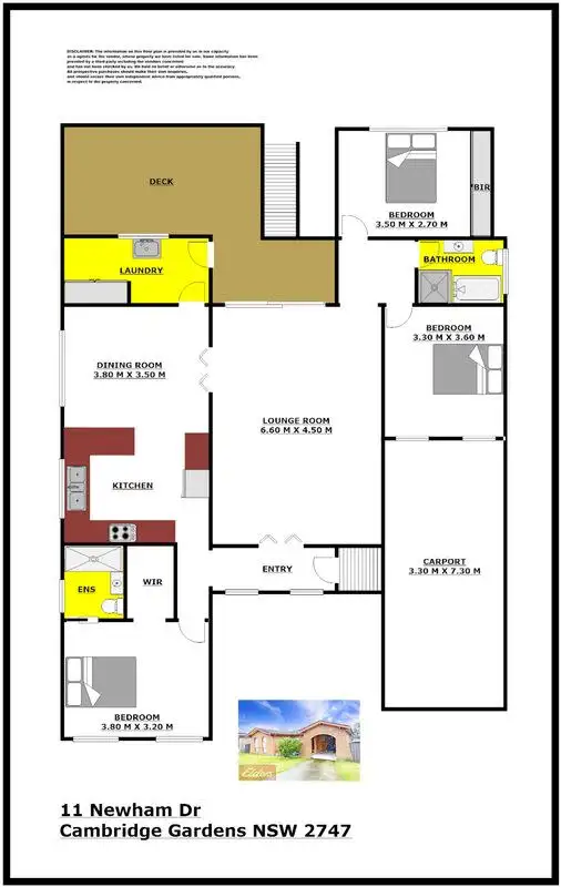 Floorplan of Homely house listing, 11 Newham Drive, Cambridge Gardens NSW 2747