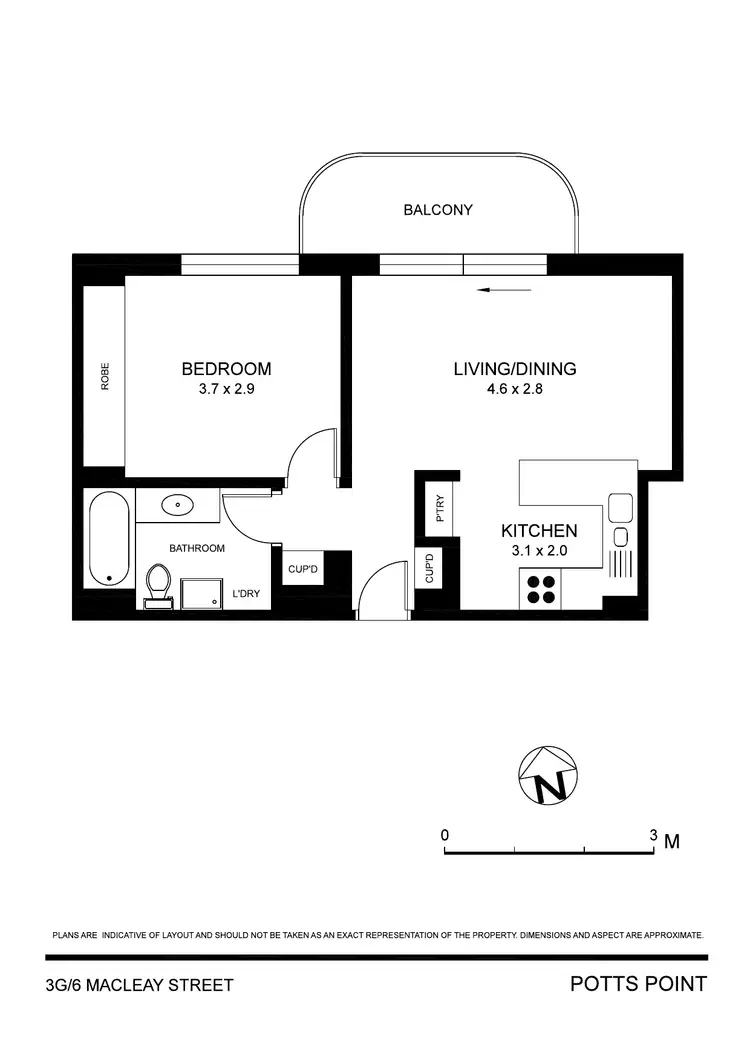 Floorplan of Homely apartment listing, 3G/6 Macleay Street, Potts Point NSW 2011