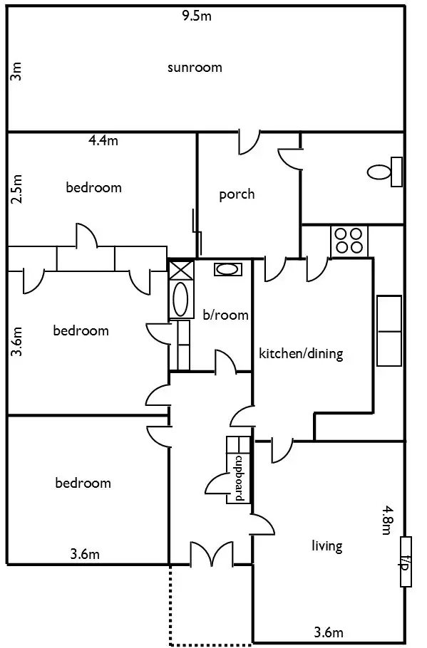 Floorplan of Homely house listing, 14 Townsend Street, Apsley VIC 3319