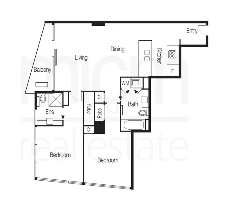 Floorplan of Homely apartment listing, 2708/180 City Road, Southbank VIC 3006