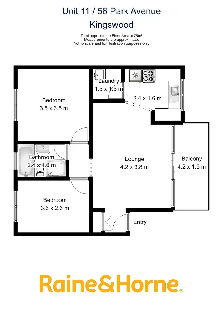 Floorplan of Homely apartment listing, 11/56 Park Avenue, Kingswood NSW 2747