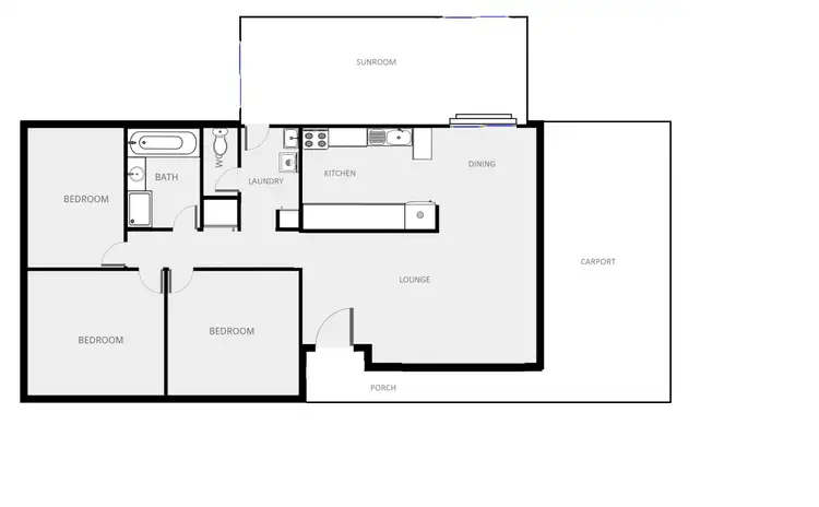 Floorplan of Homely house listing, 75 Thompson Street, Dubbo NSW 2830